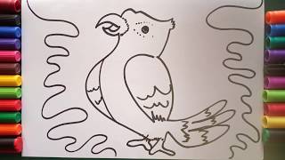 #kidsart #maheshsapovadiya #colour #drawing  | how to draw cock parrots | #ચિત્ર