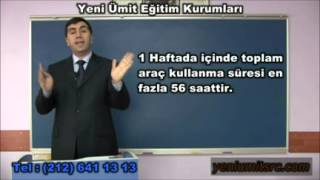 Çalışma ve Dinlenme Süreleri   1