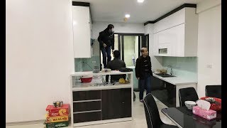 Khám phá mẫu tủ bếp nhà chung cư đẹp gỗ acrylic An Cường- phụ kiện thiết bị bếp thông minh