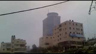 الصاعقة تضرب برج فلسطين - رام الله، شارع الارسال 2013/1/9