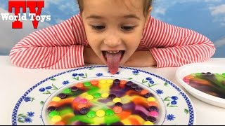 Челлендж радуга из скителс от Арины \  SKITTLES RAINBOW FUN