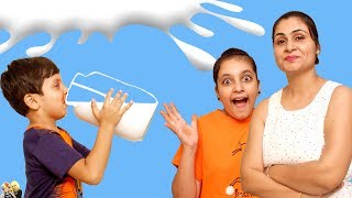 MORAL STORY FOR KIDS | DOODH | MILK CHALLENGE | #Fun #Kids #Bloopers Aayu and Pihu Show