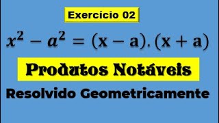 PRODUTOS NOTÁVEIS - Resolvido Geometricamente: a² - b² = (a  - b).(a + b). Você jamais esquecerá!