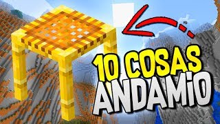 ? MINECRAFT 1.14 ? 10 COSAS QUE PUEDES HACER CON EL ANDAMIO