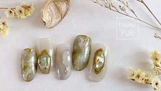 【nail】【ニュアンスネイル】簡単おしゃれな天然石ネイル②