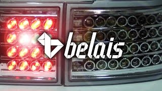 Задние светодиодные фонари для ВАЗ 2110 (хромированные, тонированные) — «Белайс»