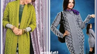 Вяжем Пальто Спицами - модели 2019 / Knit coat spokes / Strickmantel Speichen