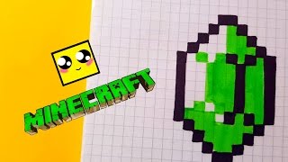 Рисуем по клеточкам-ИЗУМРУД ИЗ МАЙНКРАФТ ! PIXEL ART