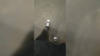Walking stairs in shiny PVC / Vinyl Leggings