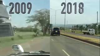 Driving in Kisumu 2009 and 2018 (the same route)