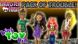 Monster High Pack of Trouble Dolls Set Werewolf Family! Review by Bin's Toy Bin