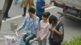 [BTS / fancam] 100406 HanShuang filming Let's Watch Meteor Shower Again