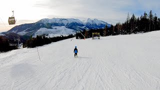 Ski Bachledova (Bachledka Ski & Sun) - Trasa niebieska pod gondolkę, Gimbal, 4K