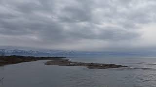 31 01 2021 река НАТАНЕБИ впадает в море Вид на Кобулети из Шекветили ВИДЕО Артур Мартиросян Грузия