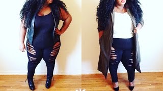 PLUS SIZE LOOKBOOK:STYLING RIPPED TIGHTS
