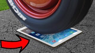EXPERIMENT: CAR vs iPAD ? BURNOUT on a working iPad !!!