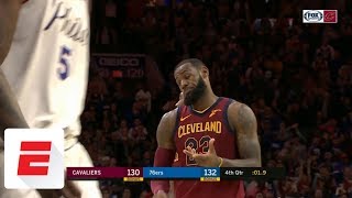 LeBron James misses FTs with 1.9 seconds left and Cavaliers down 2 to 76ers | ESPN