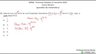 Preparatório para prova Senai 2016