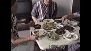 Mommy and Japanese Mom, with Thai Vegetarian Foods homemade in Chiba 1998