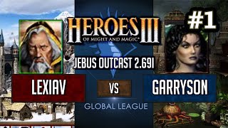 Герои 3 Jebus Outcast Global League: Lexiav vs Garryson - Bo2 Игра #1 HotA