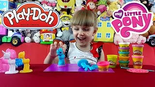 Лепим лошадку из Плей До / Play Doh My Little Pony set обзор на русском