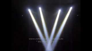 ADJ Octo Beam RGBW - 2 Stk. mit Nebel im dunklen Showroom - X Style - RollendeDiscotheken 2013