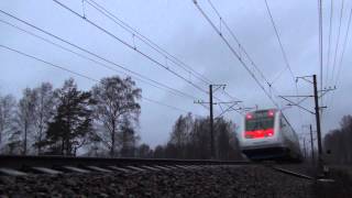 Сдвоенный скоростной поезд АЛЛЕГРО=dual speed train ALLEGRO 150 km-h RZD