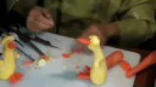 vegetable carving-goose
