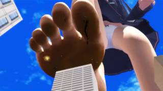 [MMD giantess]巨大娘のビル崩し/giantess crushing a building