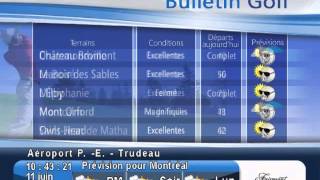 Maquette du bulletin golf de sportactivites.com sur Météo Média