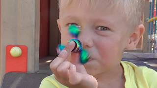 Спиннер телепорт. Детская площадка, батут и пицца.