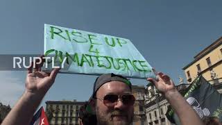 Italy: Environmental activists protest in Naples against G20 ministerial meeting