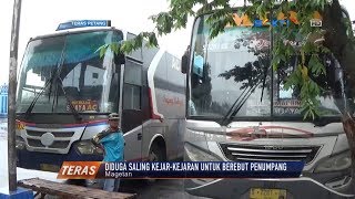 MAGETAN - Bus Sugeng Rahayu Tabrak Kernet Bus Mira Hingga Tewas