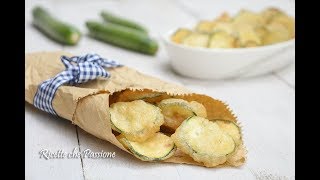 Zucchine fritte in pastella gonfia e croccante - Ricette che Passione