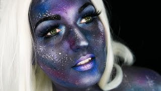 Halloween GALAXY MAKEUP Full Bodypainting Tutorial