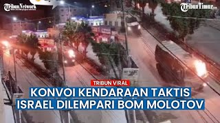 Pengangkut Personel Militer Israel Dilempari Bom Molotov saat Serbu Kamp Dheisheh