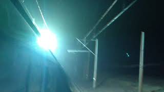 Электровоз ВЛ8 ночью из кабины в дождь
