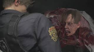 RESIDENT EVIL 2 William Birkin 1st encounter Boss No Damage walkthrough