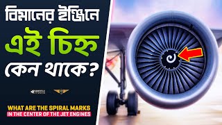বিমানের ইঞ্জিনের সামনে কেন পেঁচানো চিহ্ন থাকে? | Why Airplane Engines Have White Spiral Marks?