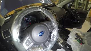 Защита от угона Subaru Forester   Пример разбора салона для скрытой установки