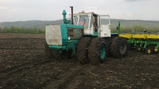 T-150K сеeт подсолнух c John deere!// T-150K Seamăna Răsărită cu John deere! Ziua 1