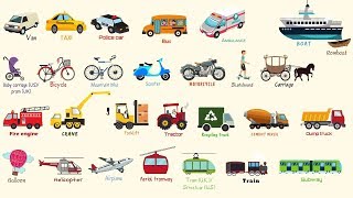 Learn Vehicles Names in English | Modes of Transportation Vocabulary