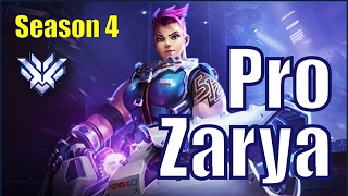 SPREE #1 Zarya in NA GODLIKE KILL STREAK | Ilios | Overwatch Pro Gameplay