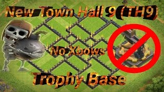 New Town Hall 9 (TH9) Trophy Base W/No Xbows.