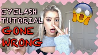 I TRIED CASH ME OUSSIDE GIRL'S EYELASH TUTORIAL *GONE WRONG*