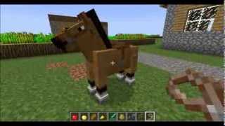 как приручить и оседлать лошадь в  minecraft 1.7.4, 1.7.2, 1.6.2