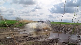 2 Isuzu Bighorn, грязь, цепи, Град, Хабаровск