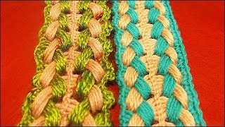 Шарф крючком. Вязание на линейке. Брумстик. Ч. 2 (Scarf on the ruler. Brumstick. P. 2)