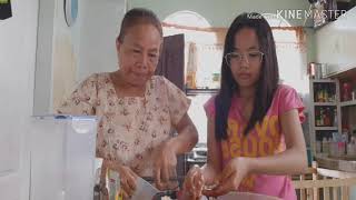 Mukbang sa birthday ni girlie+nag blow ng cake ang dalawa kong apo????