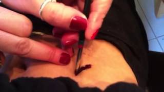 Frieda  Thiel - stab wound on set!